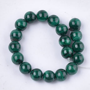 Malachite – Green, Round (10mm) - Uniq Perler - 115235