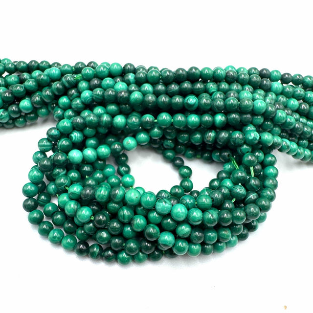 Malakit – Grøn, Rund (3mm) - Uniq Perler - 001234