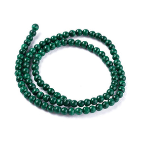 Malachite – Green, Round (4mm) - Uniq Perler - 115236