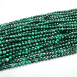 Malakit Perler – Facetteret Rund (4 mm) - Uniq Perler - 302076