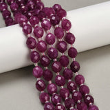 Malaysia Jade – Facetteret, Rice, Gammelrosa (9x8mm) - Uniq Perler - 