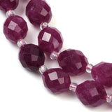 Malaysia Jade – Facetteret, Rice, Gammelrosa (9x8mm) - Uniq Perler - 