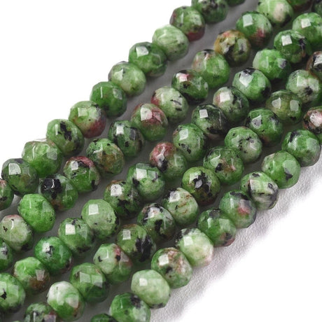 Malaysia Jade, Facetteret, Rondel, (4x3mm) - Uniq Perler - 0001489588