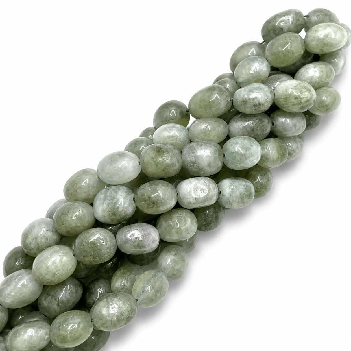 Malaysia Jade, Oval Perle, (13x10mm) - Uniq Perler - 113913