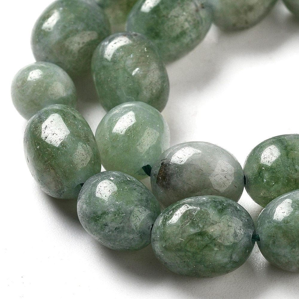 Malaysia Jade, Oval Perle, 13x10mm - Uniq Perler - 113913