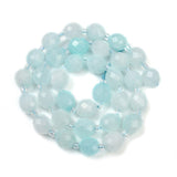 Malaysia Jade Perler – Blå, Facetteret Rice (9 - 10x8mm) - Uniq Perler - 115067