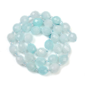 Malaysia Jade Perlen – Blau, facettiert Rice (9 - 10x8mm) - Uniq Perler - 115067