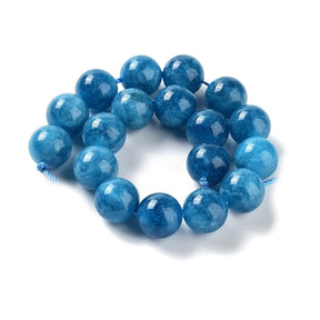 Malaysia Jade Perlen, Blau, Rund, (10mm) - Uniq Perler - 246845