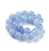 Malaysia Jade Perler - Blå, Rund (10mm) - Uniq Perler - 481846