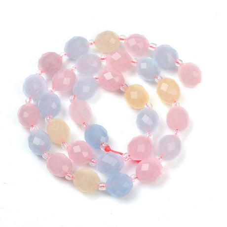 Malaysia Jade Perler – Facetteret Rice (9 - 10x8mm) - Uniq Perler - 115066