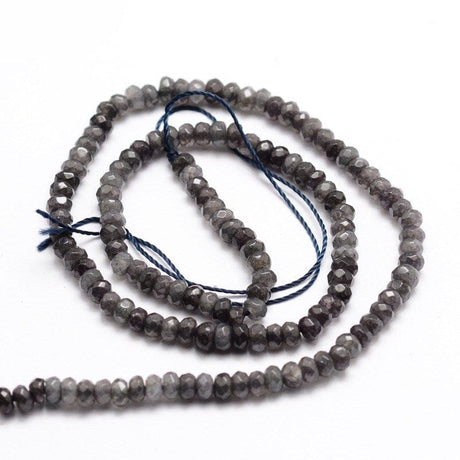 Malaysia Jade Perler, Facetteret, Rondel, (4x2 - 3mm) - Uniq Perler - 0001489583