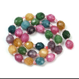 Malaysia Jade Perler – Farve Mix, Facetterede Rice (9~10x8~8,5mm) - Uniq Perler - 119231
