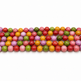 Malaysia Jade Perler – Farve Mix, Runde (10mm) - Uniq Perler - 125939