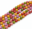 Malaysia Jade Perler – Farve Mix, Runde (10mm) - Uniq Perler - 125939