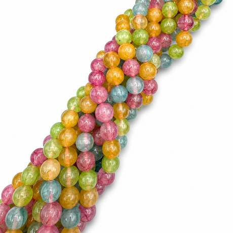 Malaysia Jade Perler – Farve Mix, Runde (6mm) - Uniq Perler - 121373