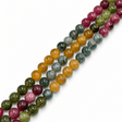 Malaysia Jade Perler – Farve Mix, Runde (8mm) - Uniq Perler - 125955