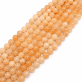 Malaysia Jade Perler – Farvet Gul, Runde (8mm) - Uniq Perler - 119616