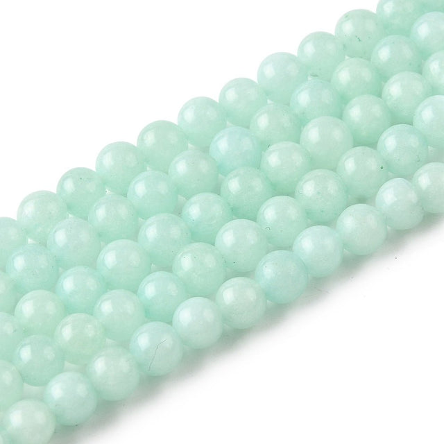 Malaysia Jade Perler – Grøn, Rund (4mm) 10 stk. - Uniq Perler - 124655
