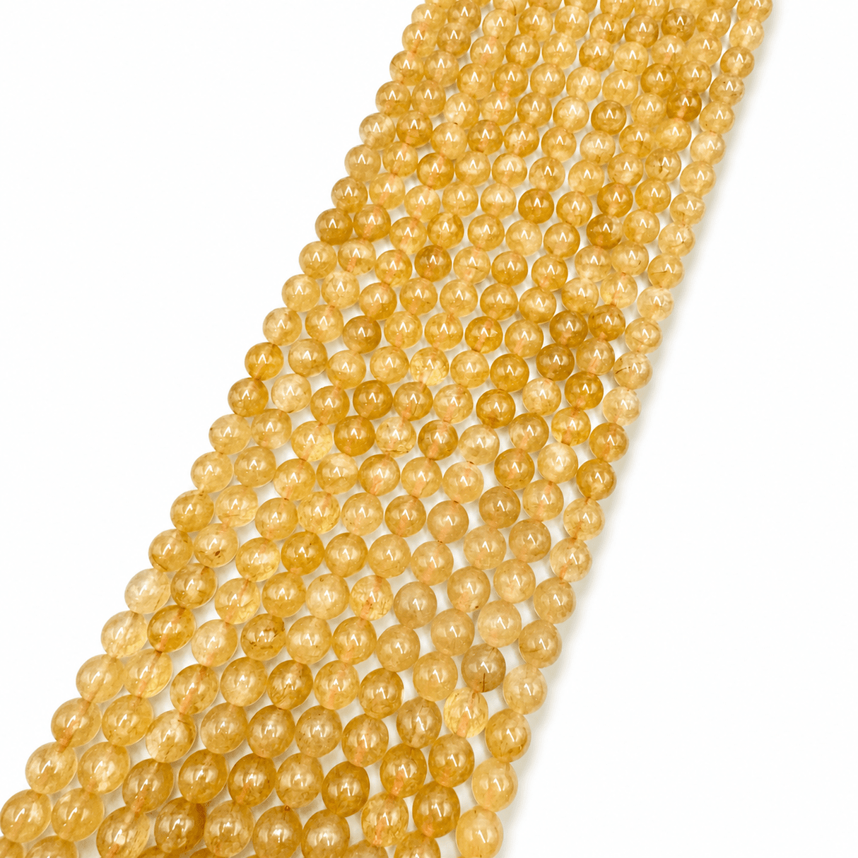 Malaysia Jade Perler – Gul, Runde (10mm) - Uniq Perler - 121558