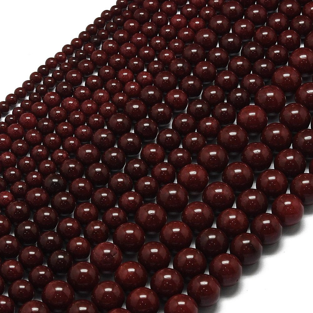 Malaysia Jade Perler – Kokosbrun, Runde (12mm) - Uniq Perler - 125829