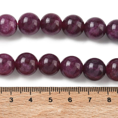 Malaysia Jade Perler – Lilla, Runde (12mm) - Uniq Perler - 125892