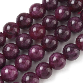 Malaysia Jade Perler – Lilla, Runde (12mm) - Uniq Perler - 125892