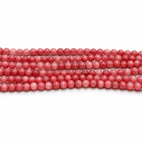 Malaysia Jade Perler – Lys Koral, Runde (4mm) - Uniq Perler - 126067
