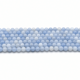 Malaysia Jade Perler – Lyseblå, Runde (4~4,5mm) - Uniq Perler - 125118