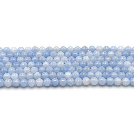 Malaysia Jade Perler – Lyseblå, Runde (4~4,5mm) - Uniq Perler - 125118