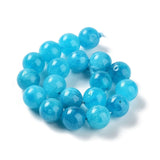 Malaysia Jade Perler - Mørk Turkis (10mm) - Uniq Perler - 316841