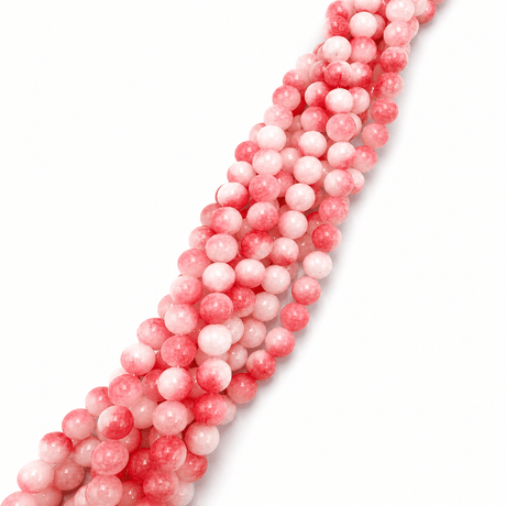 Malaysia Jade Perler - Pink, Rund (6mm) - Uniq Perler - 120199