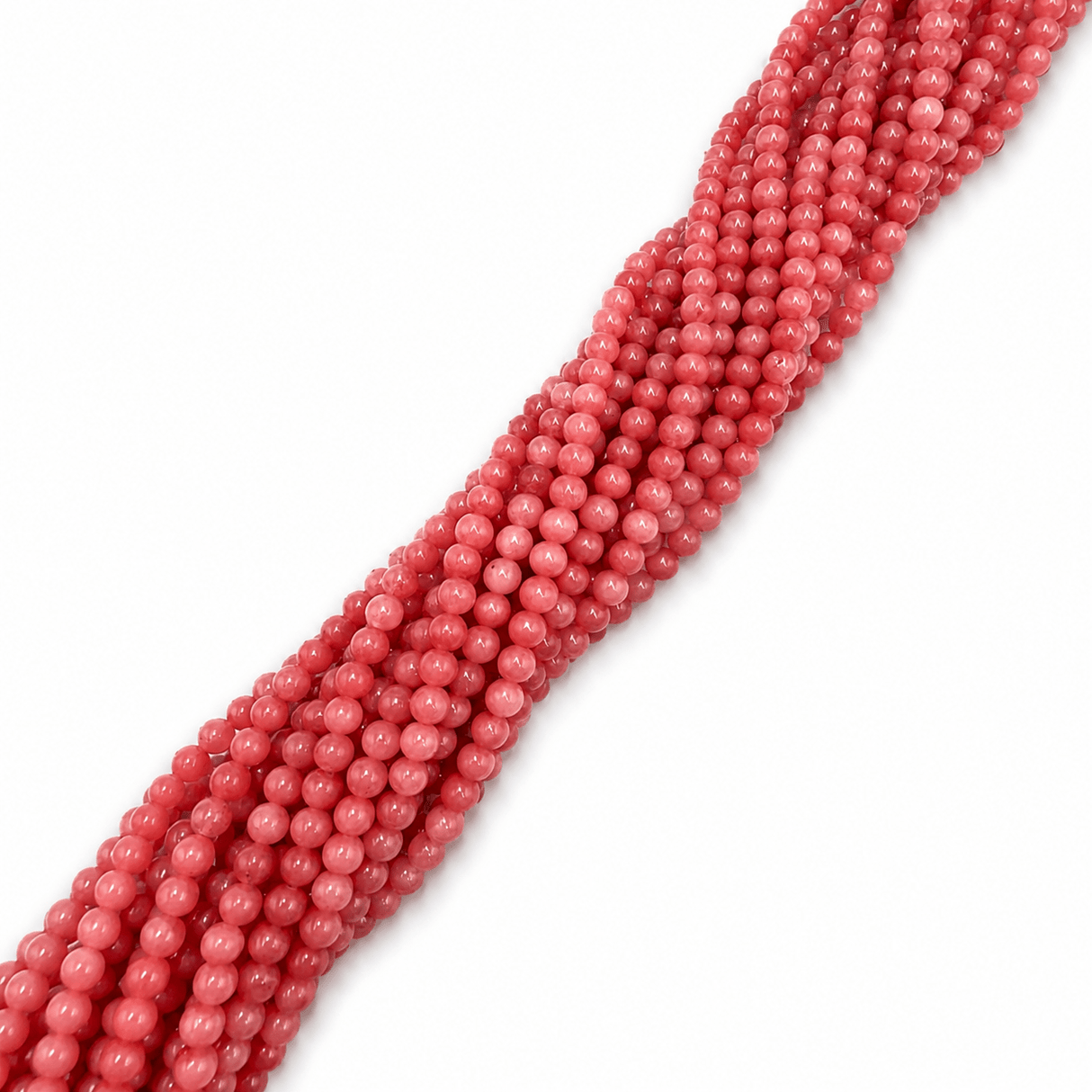 Malaysia Jade Perler – Pink, Runde (4~4,5mm) - Uniq Perler - 125127