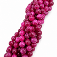 Malaysia Jade Perler - Pink/Lilla, Rund (10mm) - Uniq Perler - 115916