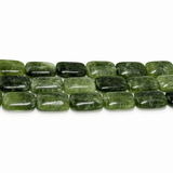 Malaysia Jade Perler – Rektangel Grøn (13x18mm) - Uniq Perler - 120150