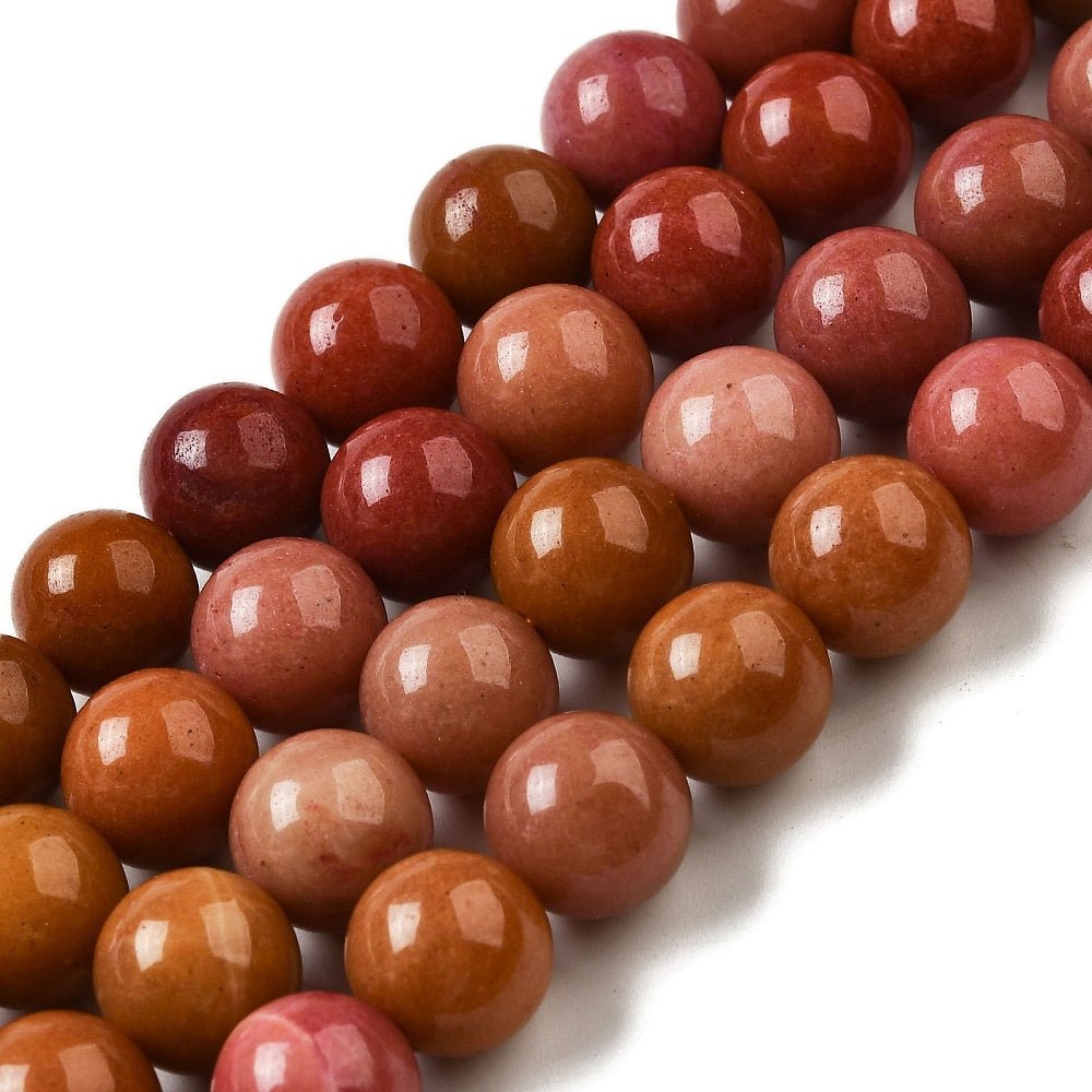 Malaysia Jade Perler - Rund, Brun (10mm) - Uniq Perler - 