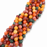 Malaysia Jade Perler - Rund, Mix Farver (10mm) - Uniq Perler - 116257