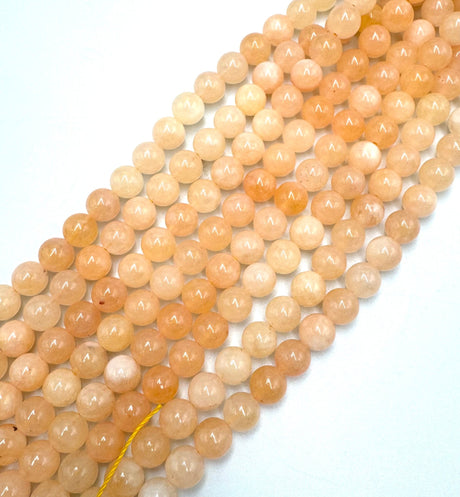 Malaysia Jade Perler – Sart gul, Runde (10mm) - Uniq Perler - 119062
