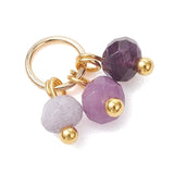 Malaysia Jade Vedhæng – Facetteret med Forgyldt Stålophæng (5 stk) - Uniq Perler - 