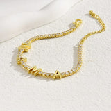 "MAMA" Armbånd Eller Ankelkæde - Forgyldt (18cm) - Uniq Perler - 111910