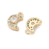 Måne Vedhæng – Kubik Zirkonia - Langtidsholdbar forgyldning(10x6,5mm) - Uniq Perler - 117317