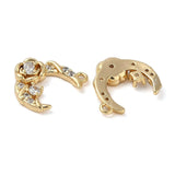 Måne Vedhæng Med Zirkonia Sten, 15x13 mm - Uniq Perler - 113981