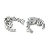 Måne Vedhæng Med Zirkonia Sten, 15x13 mm - Uniq Perler - 113982