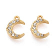 Mond Anhänger Wasserdicht vergoldet Stahl – (10x8mm) 2 Stk. - Uniq Perler - 