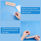 Måneformet Akryl Display Med Træfod - Uniq Perler - 113591