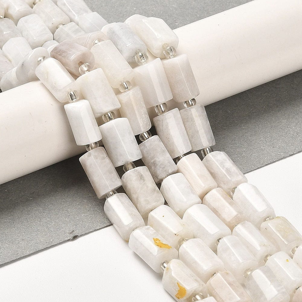 Månesten – Aflange, Tøndeformet (11x6mm) - Uniq Perler - 112981