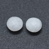 Månesten Cabochons – Runde, Facetteret (6x3mm) 6 Stk - Uniq Perler - 115445