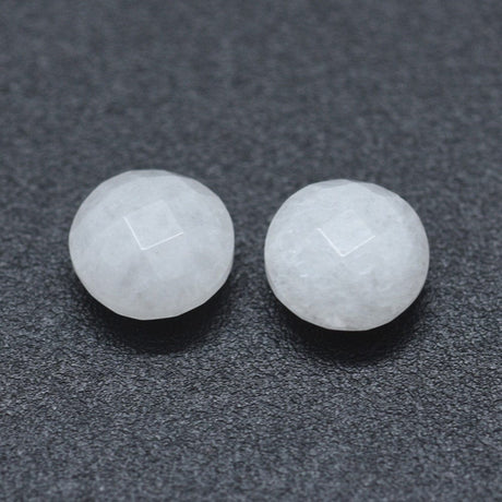 Månesten Cabochons – Runde, Facetteret (6x3mm) 6 Stk - Uniq Perler - 115445