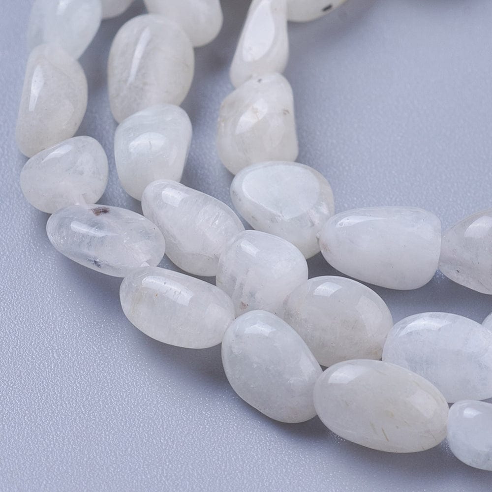 Månesten – Hvid, Nuggets (4–11mm) - Uniq Perler - 