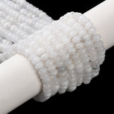 Månesten – Rondel, Hvid (4x2mm) - Uniq Perler - 111692