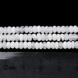 Månesten – Rondel, Hvid (4x2mm) - Uniq Perler - 111692